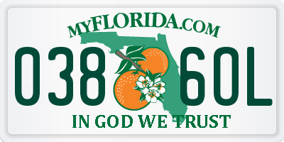 FL license plate 0386OL