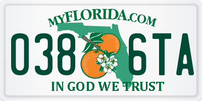FL license plate 0386TA