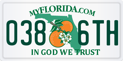 FL license plate 0386TH