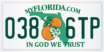 FL license plate 0386TP