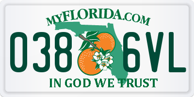 FL license plate 0386VL