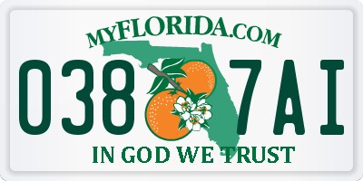 FL license plate 0387AI