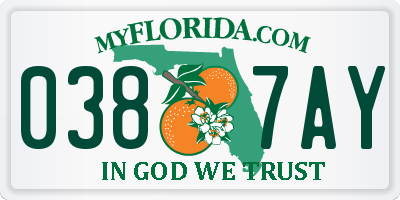 FL license plate 0387AY