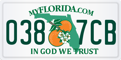 FL license plate 0387CB