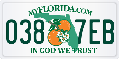 FL license plate 0387EB