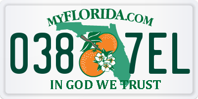 FL license plate 0387EL