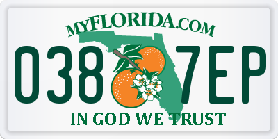 FL license plate 0387EP