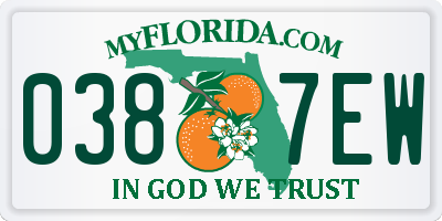 FL license plate 0387EW