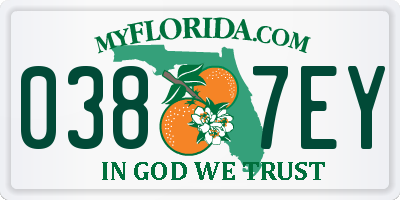 FL license plate 0387EY