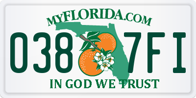 FL license plate 0387FI