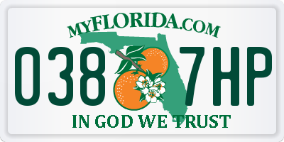 FL license plate 0387HP