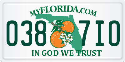 FL license plate 0387IO