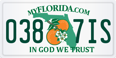 FL license plate 0387IS