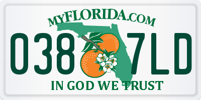 FL license plate 0387LD