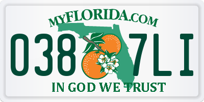 FL license plate 0387LI