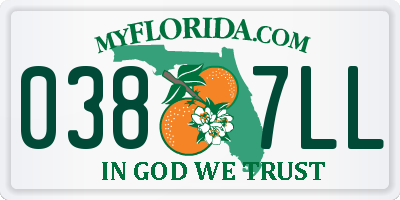FL license plate 0387LL