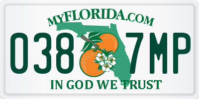 FL license plate 0387MP