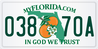 FL license plate 0387OA