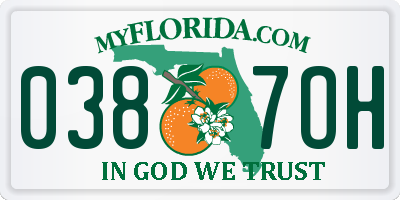 FL license plate 0387OH