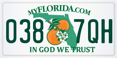 FL license plate 0387QH