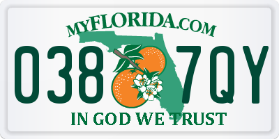 FL license plate 0387QY