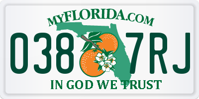 FL license plate 0387RJ