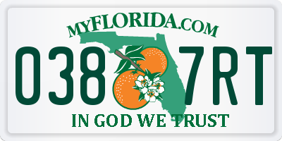 FL license plate 0387RT