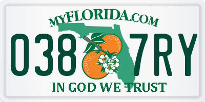 FL license plate 0387RY