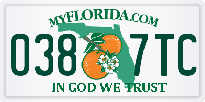 FL license plate 0387TC