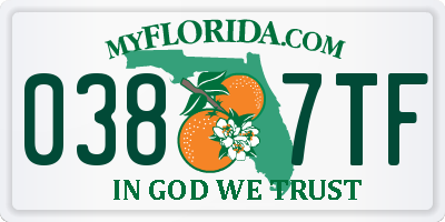FL license plate 0387TF
