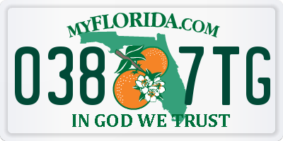 FL license plate 0387TG