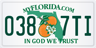 FL license plate 0387TI