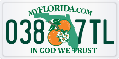 FL license plate 0387TL