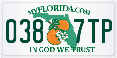 FL license plate 0387TP