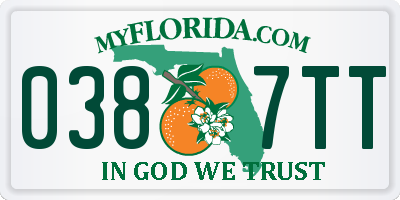 FL license plate 0387TT