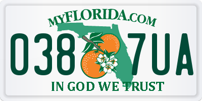 FL license plate 0387UA