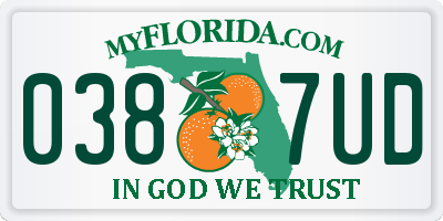 FL license plate 0387UD