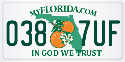 FL license plate 0387UF