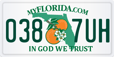 FL license plate 0387UH