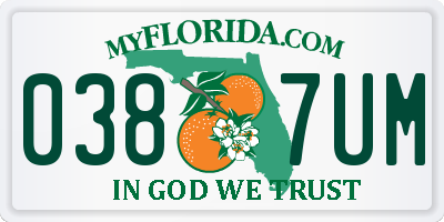 FL license plate 0387UM