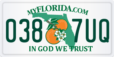 FL license plate 0387UQ