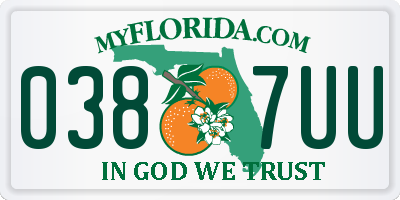 FL license plate 0387UU
