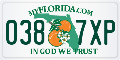 FL license plate 0387XP