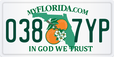 FL license plate 0387YP