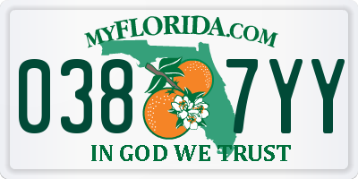 FL license plate 0387YY