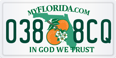 FL license plate 0388CQ