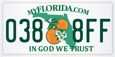 FL license plate 0388FF