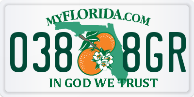 FL license plate 0388GR