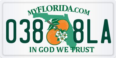 FL license plate 0388LA