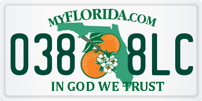 FL license plate 0388LC